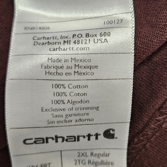 Carhartt mens XXL short sleeve henley - Picture 3 of 5